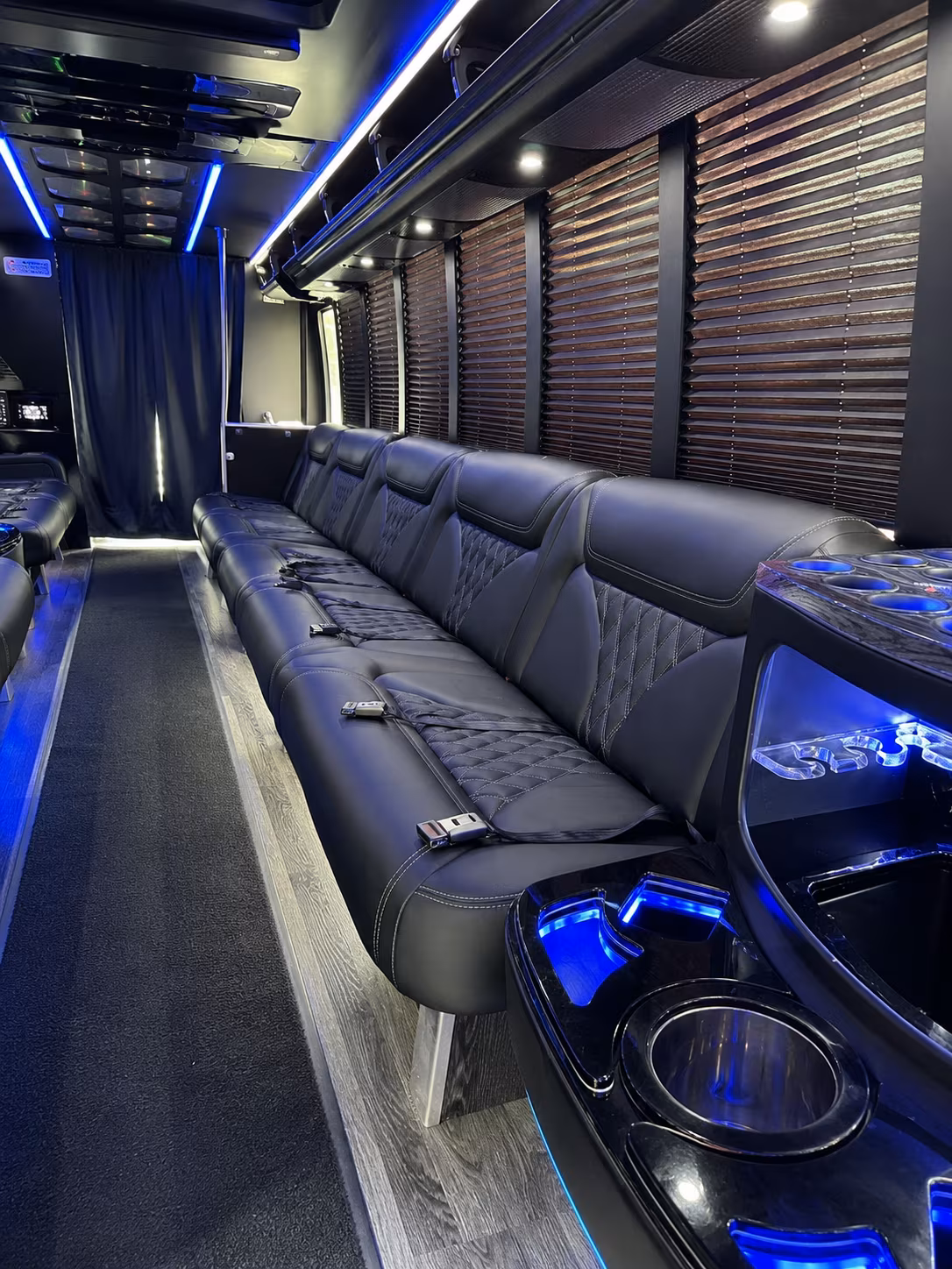 15 Passenger Party Bus Interior