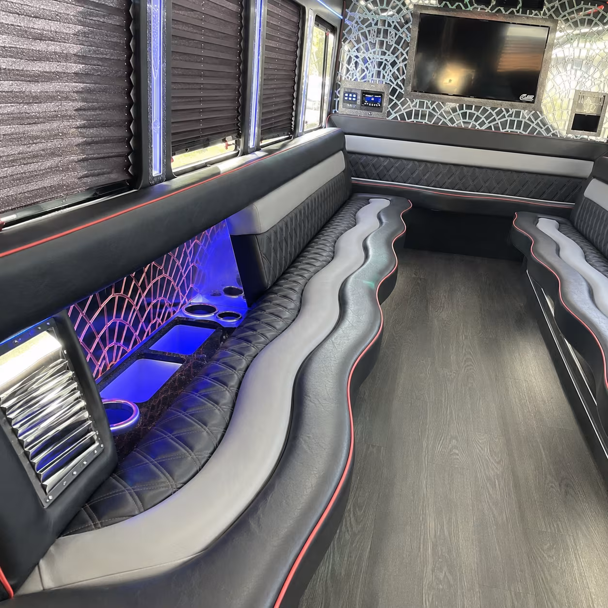 20 Passenger Party Bus Inside