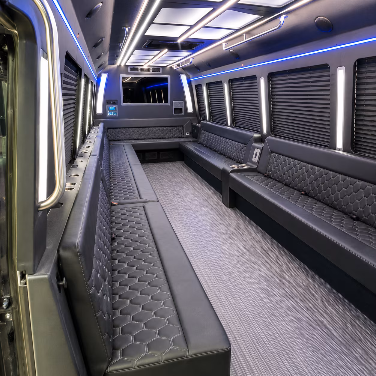 Newark Birthday, Sweet 16, & Quinceañera Transportation party bus exterior
