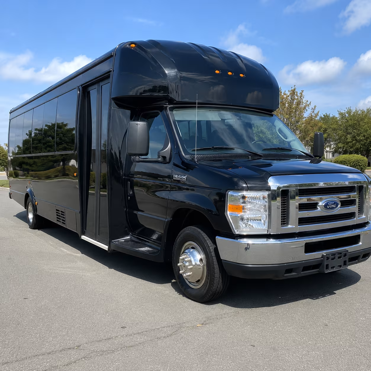 Newark Private Event Transportation party bus exterior
