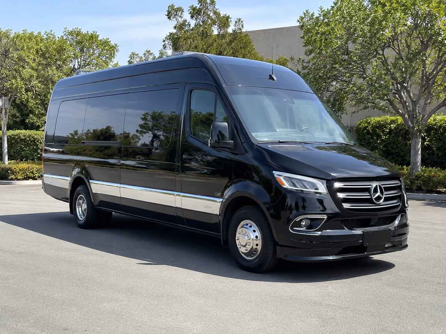 Newark School Event Transportation party bus exterior