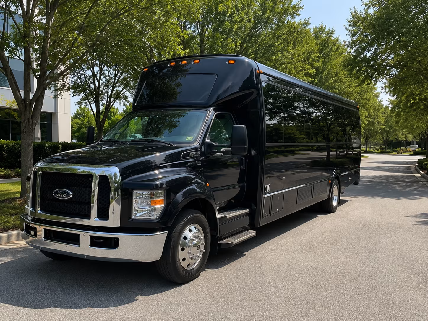 Newark Wedding Transportation party bus exterior