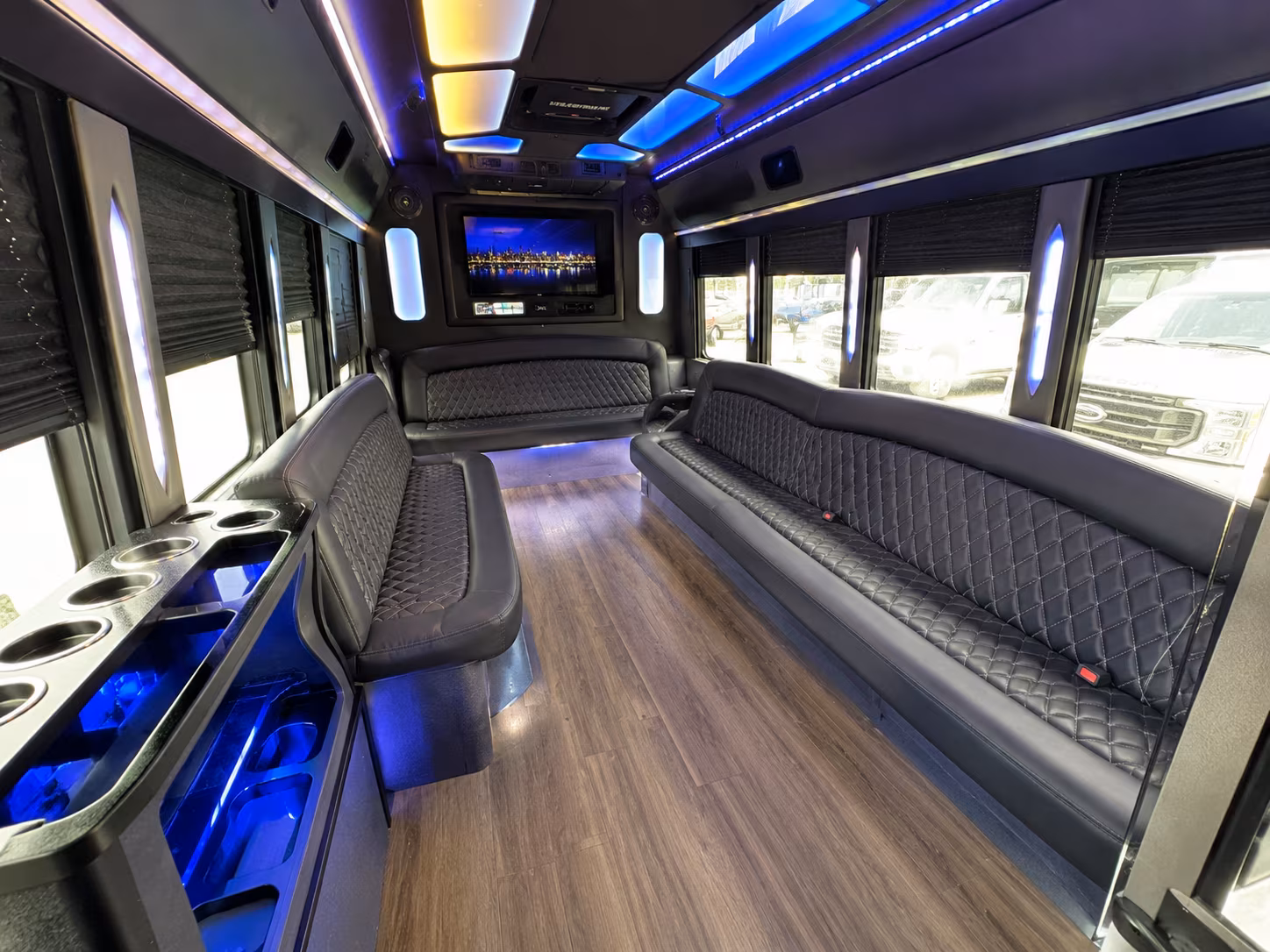 Newark Wedding Transportation party bus exterior