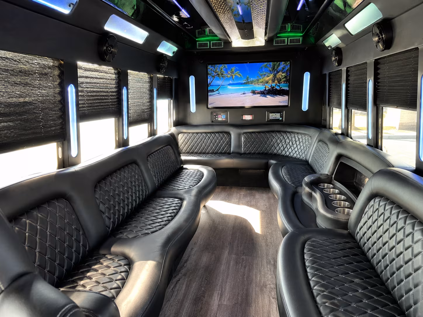 Newark Wedding Transportation party bus exterior