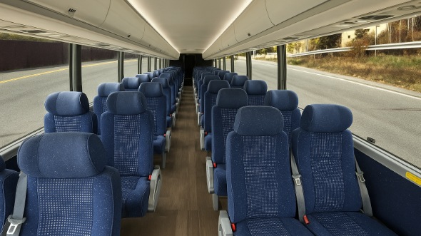 Interior of Charter Bus Company Newark's 30 Passenger Minibus in Newark