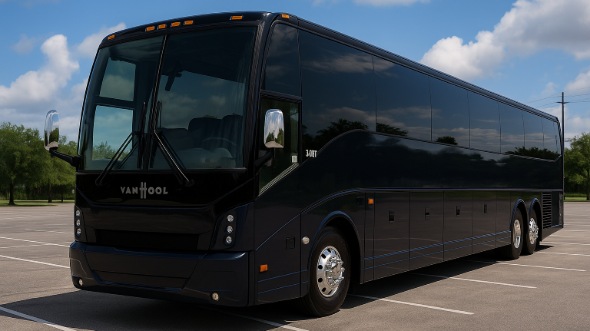 Exterior of Charter Bus Company Newark's 45 Passenger Charter Bus in Newark