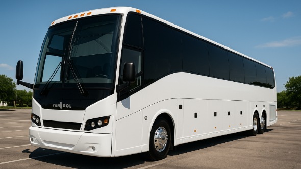 Exterior of Charter Bus Company Newark's 48 Passenger Charter Bus in Newark