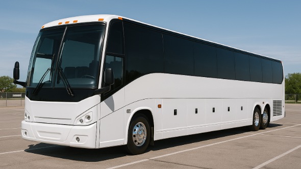 Exterior of Charter Bus Company Newark's 56 Passenger Charter Bus in Newark