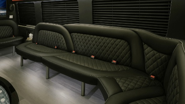 newark 14 passenger sprinter limousine inside